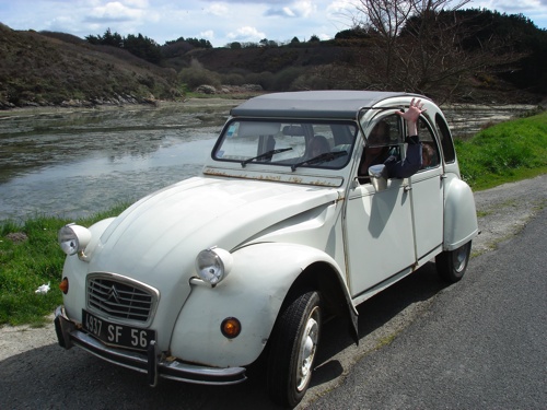The Deux Chevaux I rented on Belle Ile right off the coast of Brittany